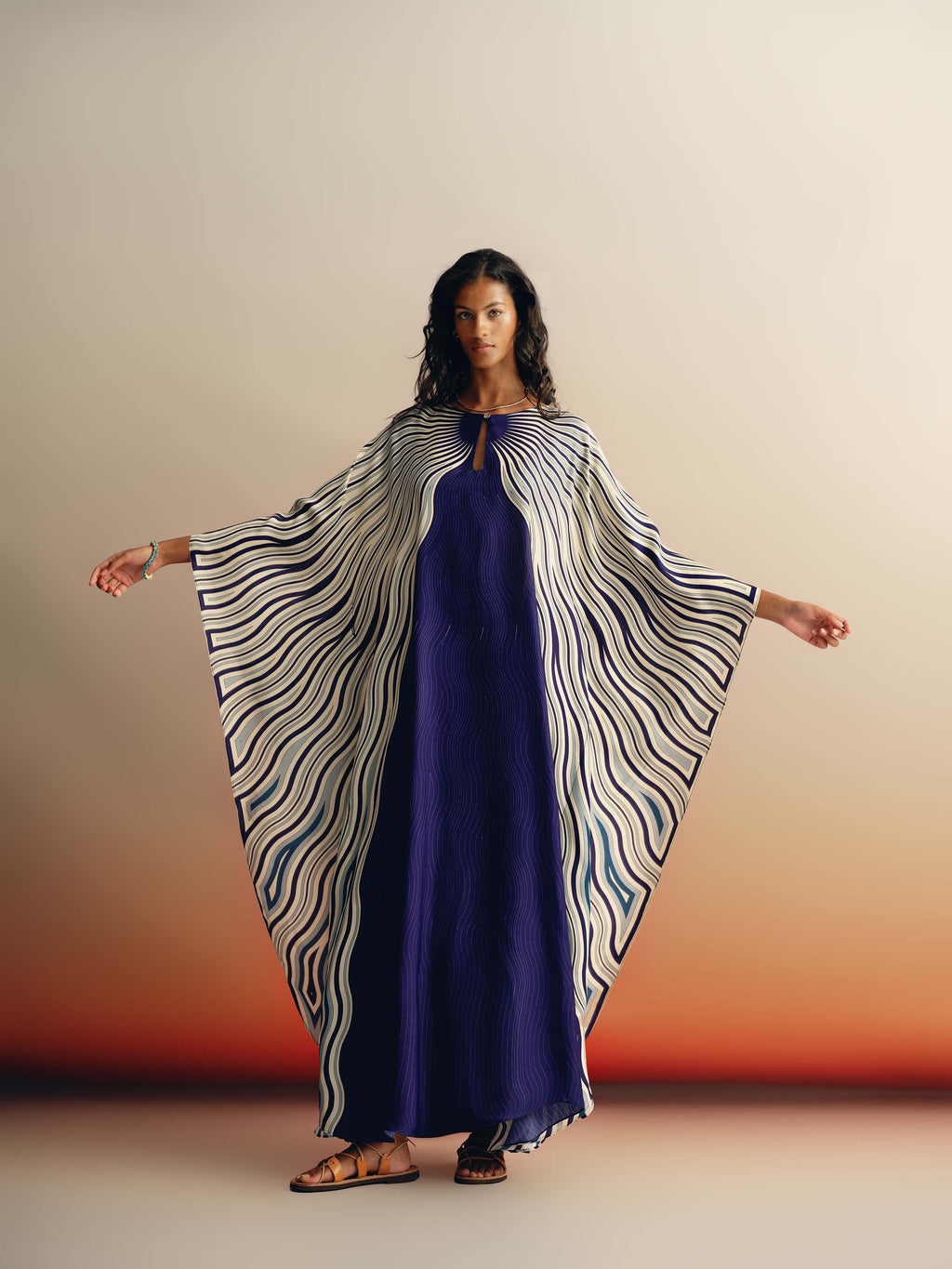 Kitane Kaftan in Silk/Viscose