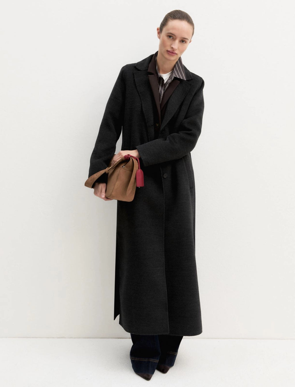EMME MARELLA Long coat in double-sided fabric