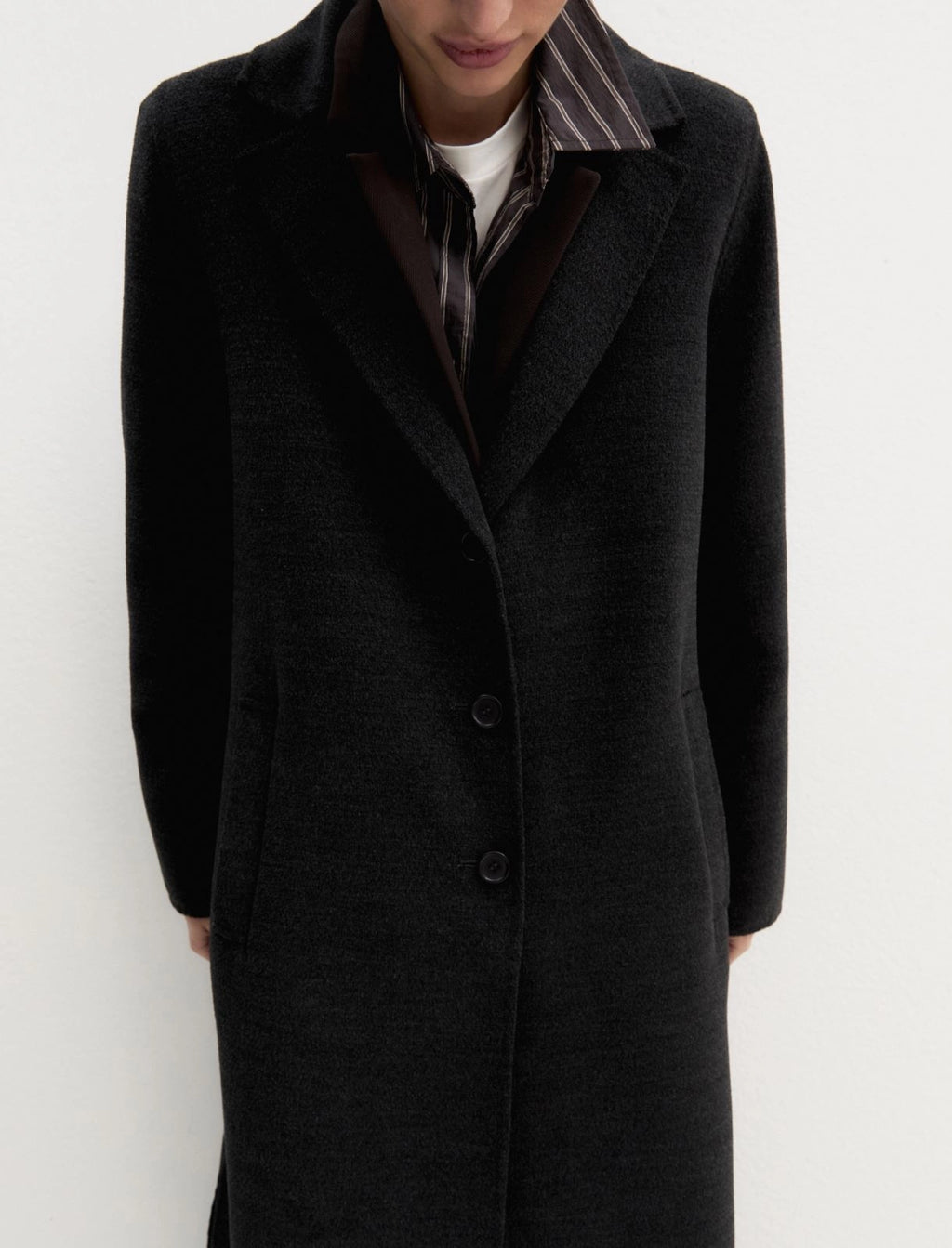 EMME MARELLA Long coat in double-sided fabric
