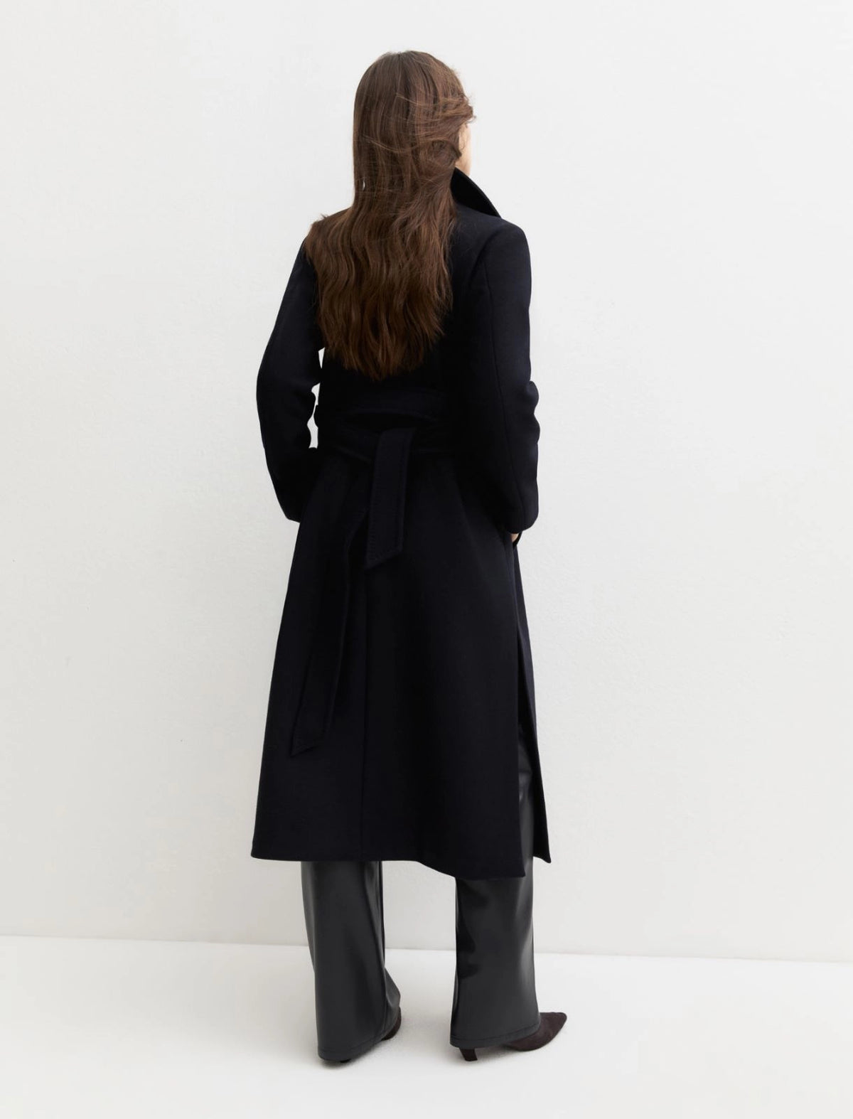 EMME MARELLA Belted double-sided fabric coat