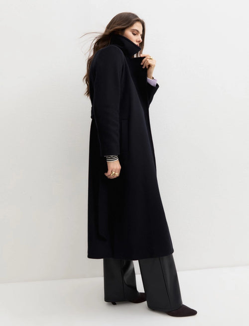 EMME MARELLA Belted double-sided fabric coat