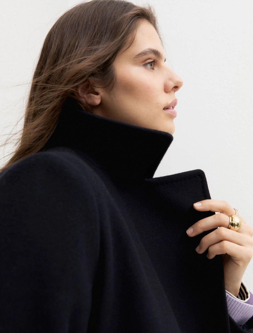 EMME MARELLA Belted double-sided fabric coat