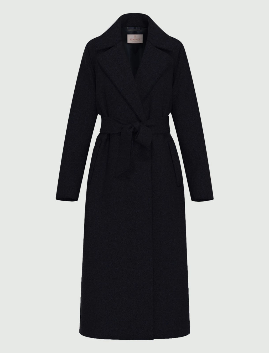 EMME MARELLA Belted double-sided fabric coat