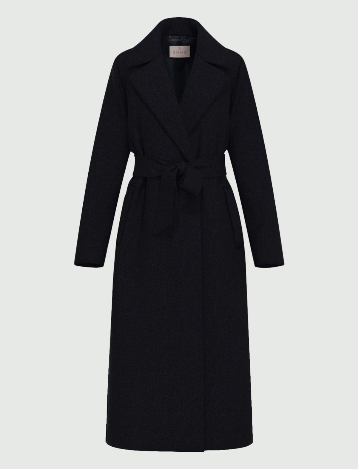 EMME MARELLA Belted double-sided fabric coat