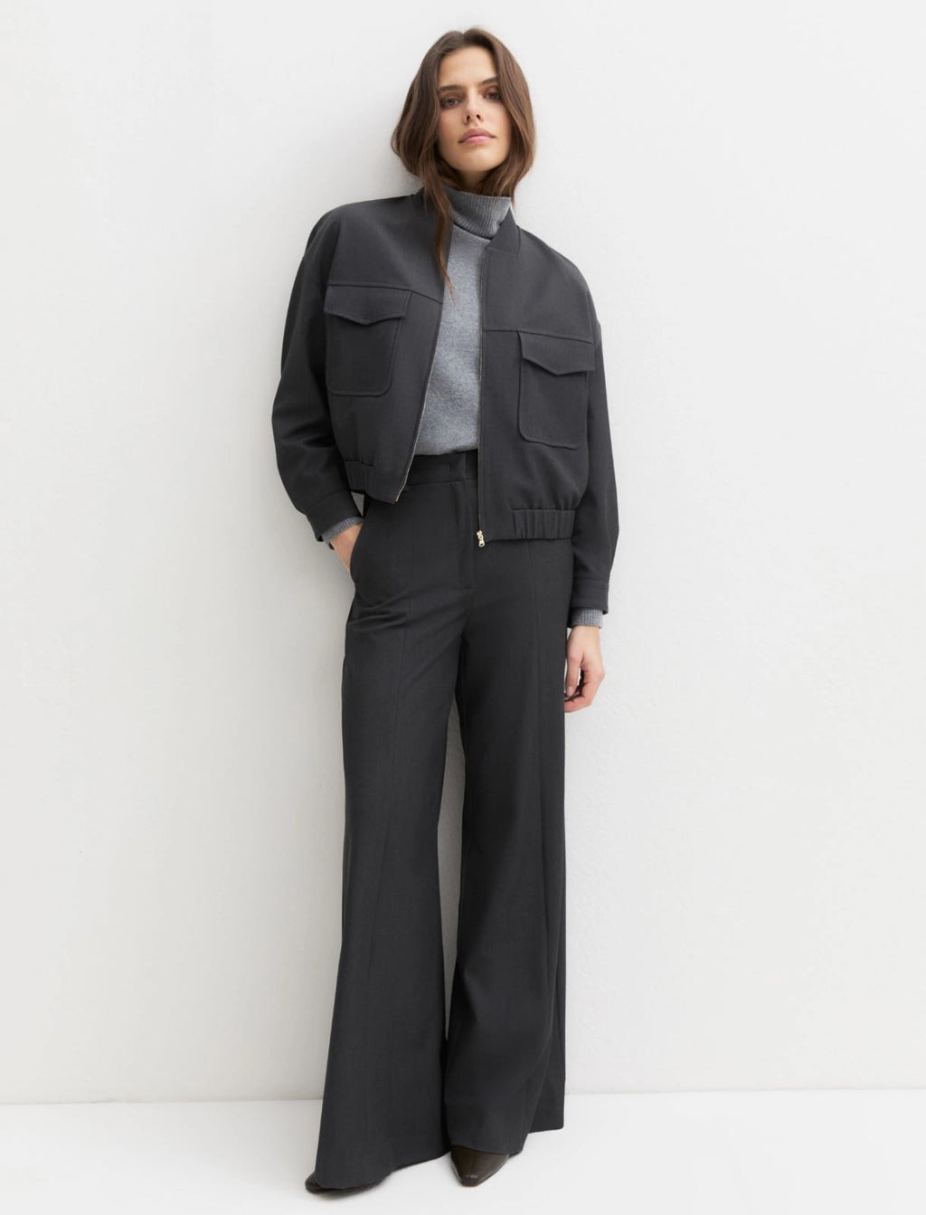 EMME MARELLA  Cropped stretch gabardine jacket