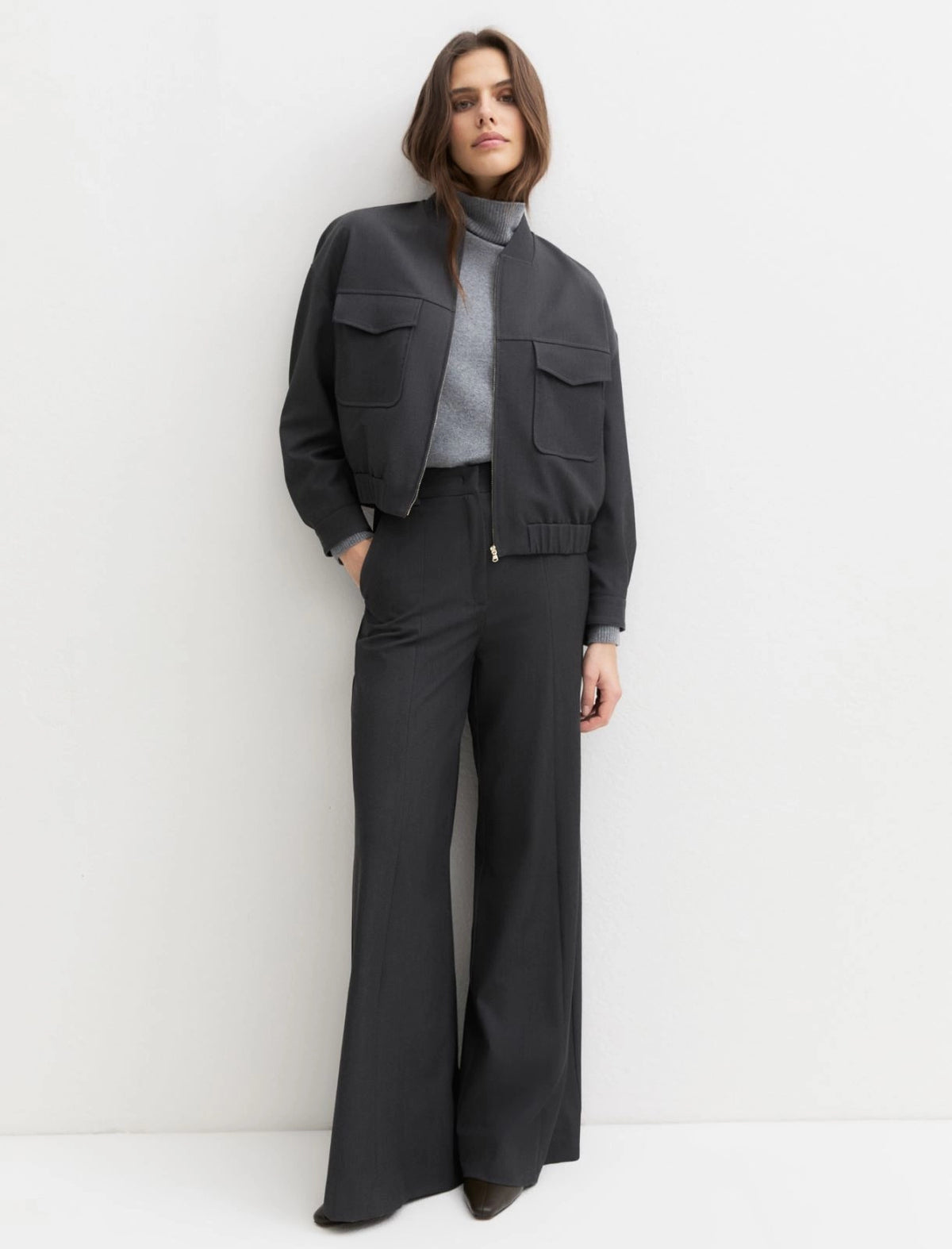 EMME MARELLA  Cropped stretch gabardine jacket
