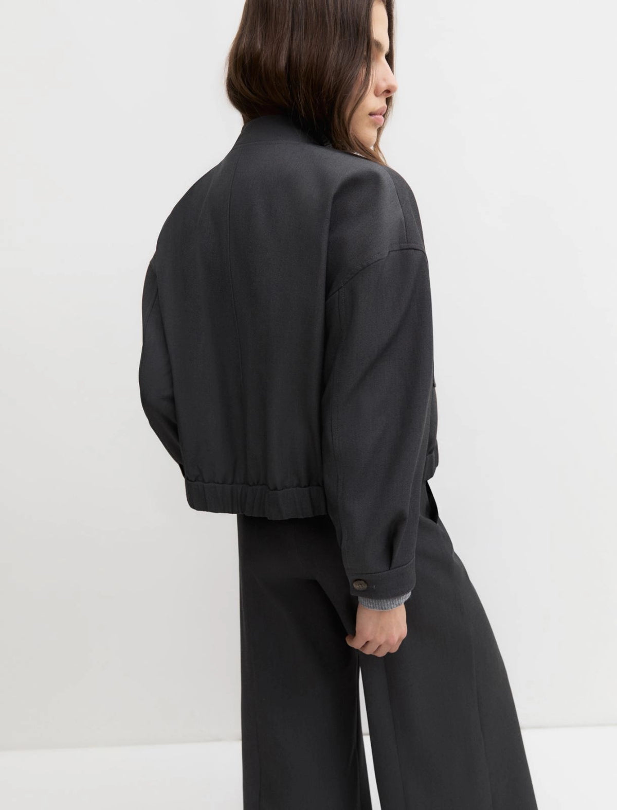 EMME MARELLA  Cropped stretch gabardine jacket
