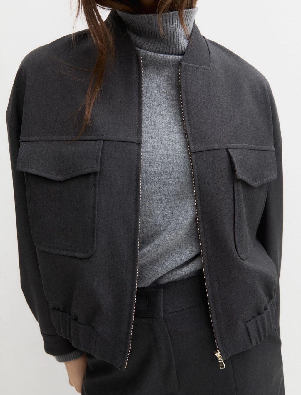 EMME MARELLA  Cropped stretch gabardine jacket