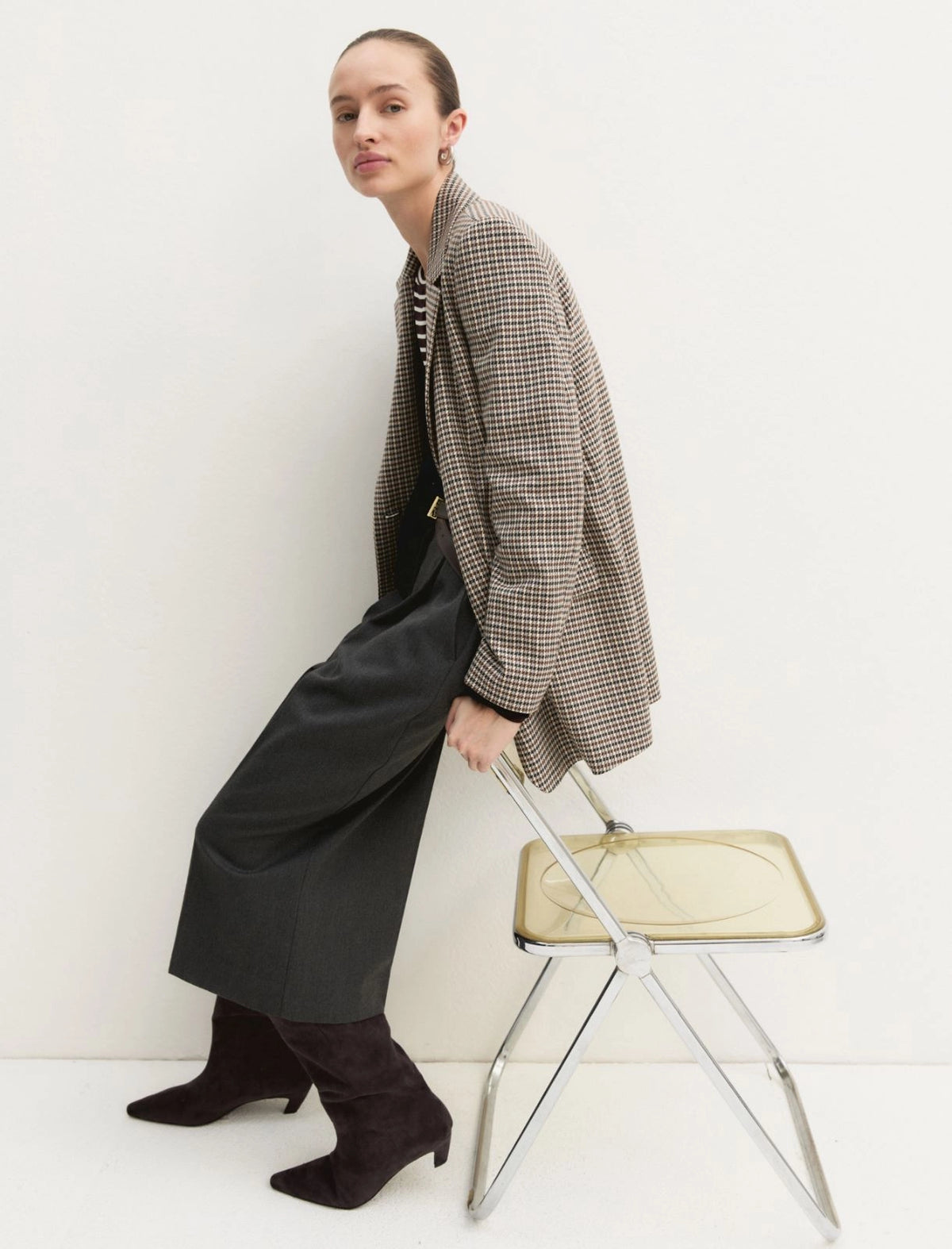 EMME MARELLA Straight blazer in stretch fabric
