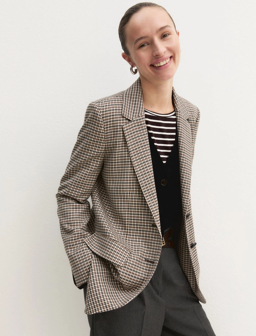 EMME MARELLA Straight blazer in stretch fabric