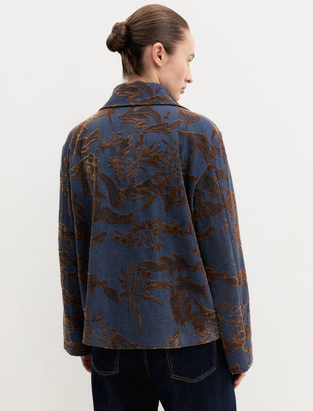 EMME MARELLA Faded jacquard denim jacket