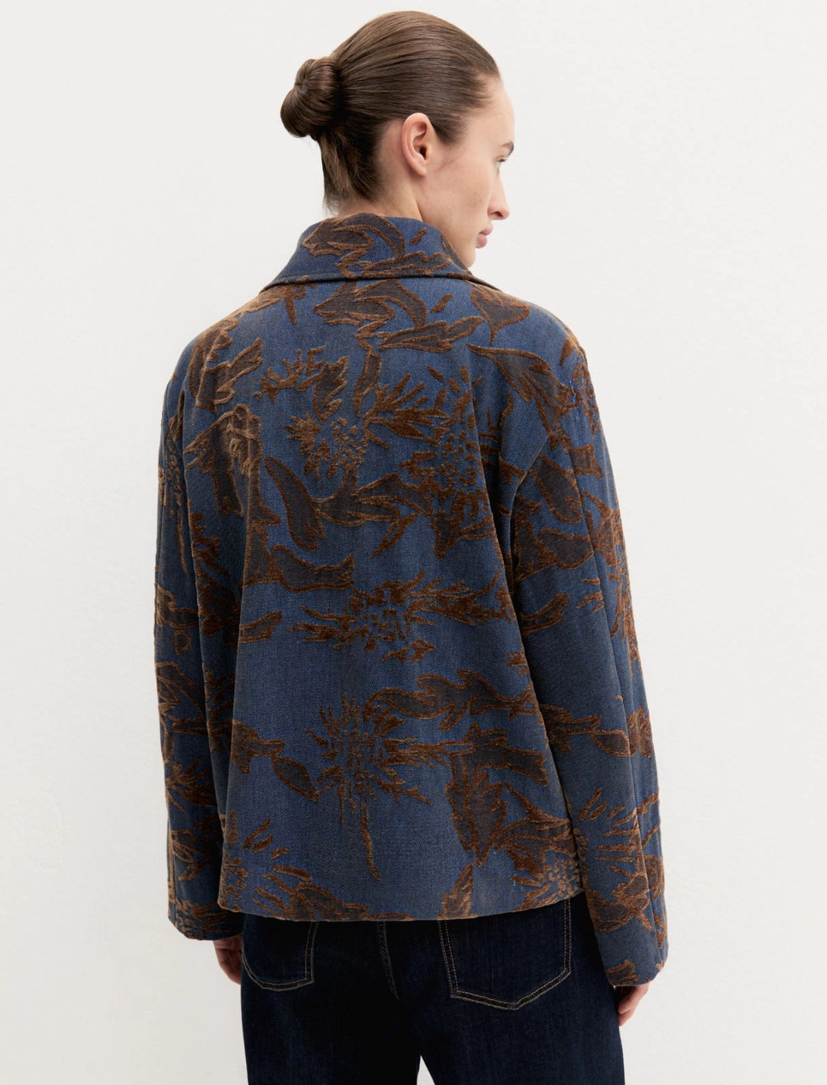 EMME MARELLA Faded jacquard denim jacket