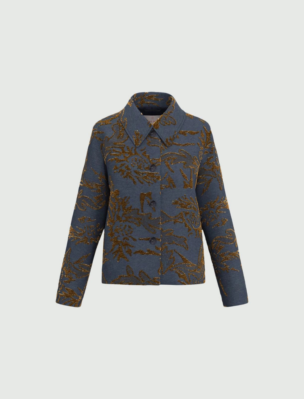 EMME MARELLA Faded jacquard denim jacket