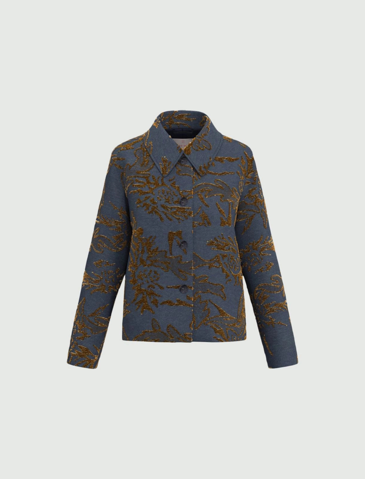 EMME MARELLA Faded jacquard denim jacket