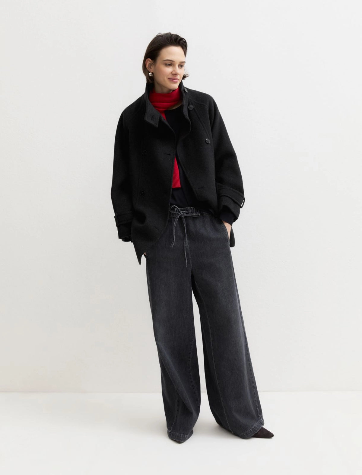 EMME MARELLA  Oversized double-sided fabric coat