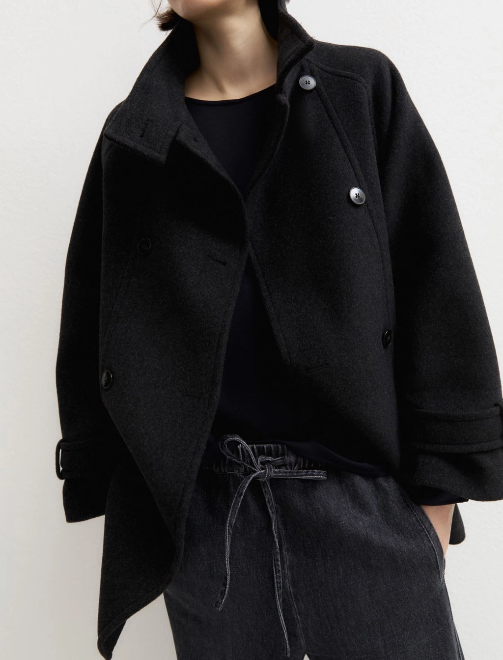 EMME MARELLA  Oversized double-sided fabric coat