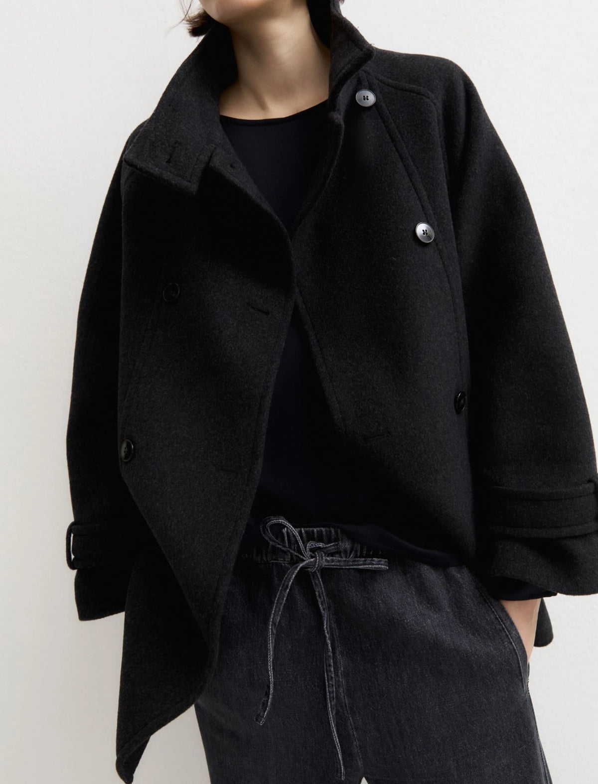 EMME MARELLA  Oversized double-sided fabric coat