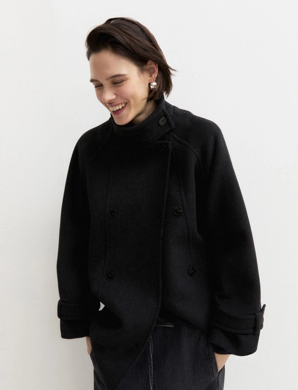 EMME MARELLA  Oversized double-sided fabric coat