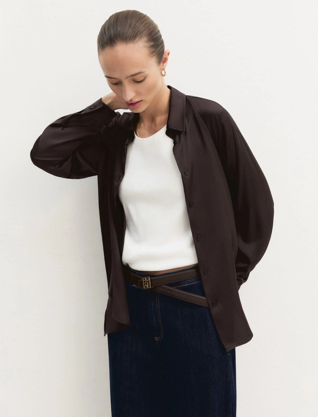 EMME MARELLA Stretch satin shirt