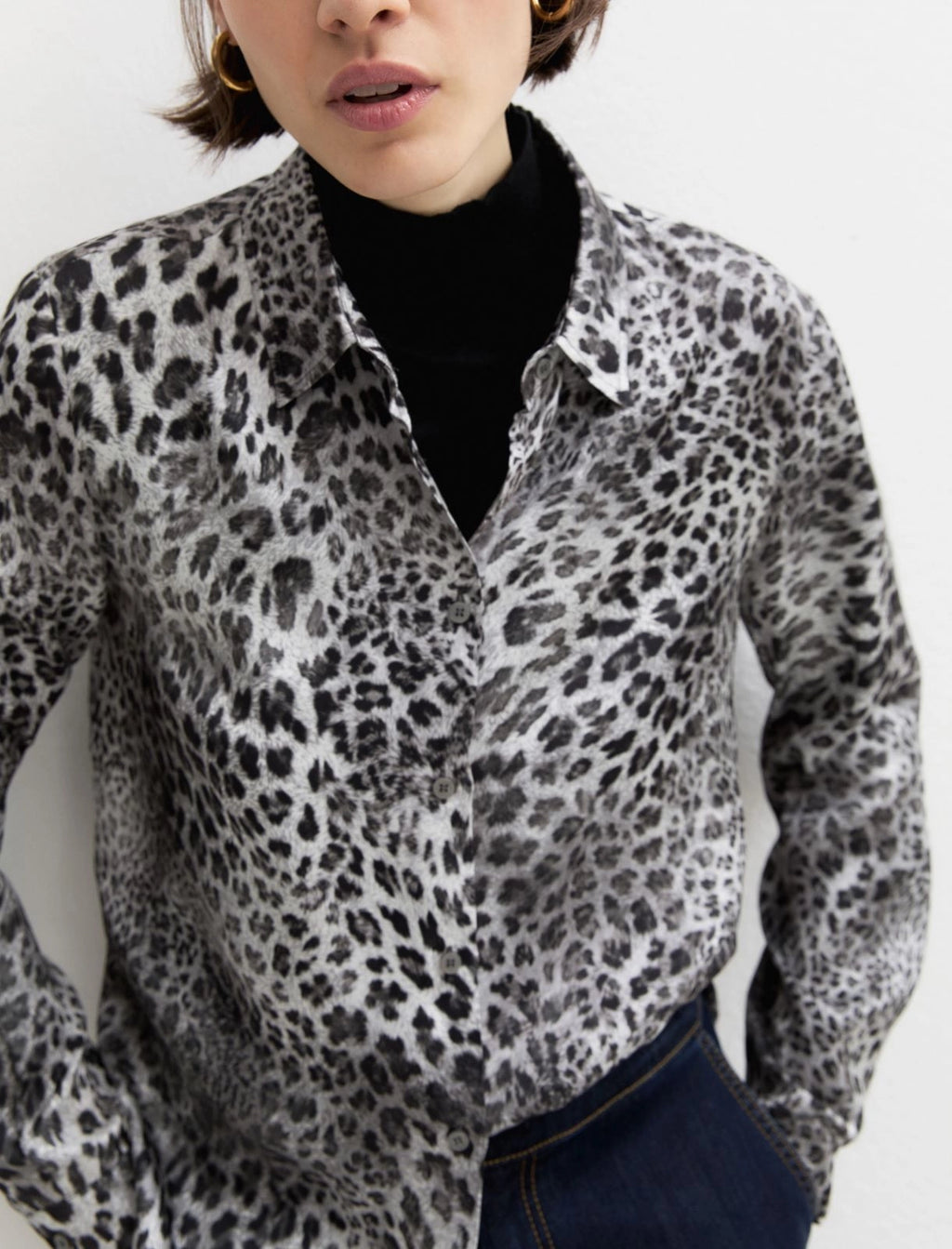 EMME MARELLA  Printed satin shirt