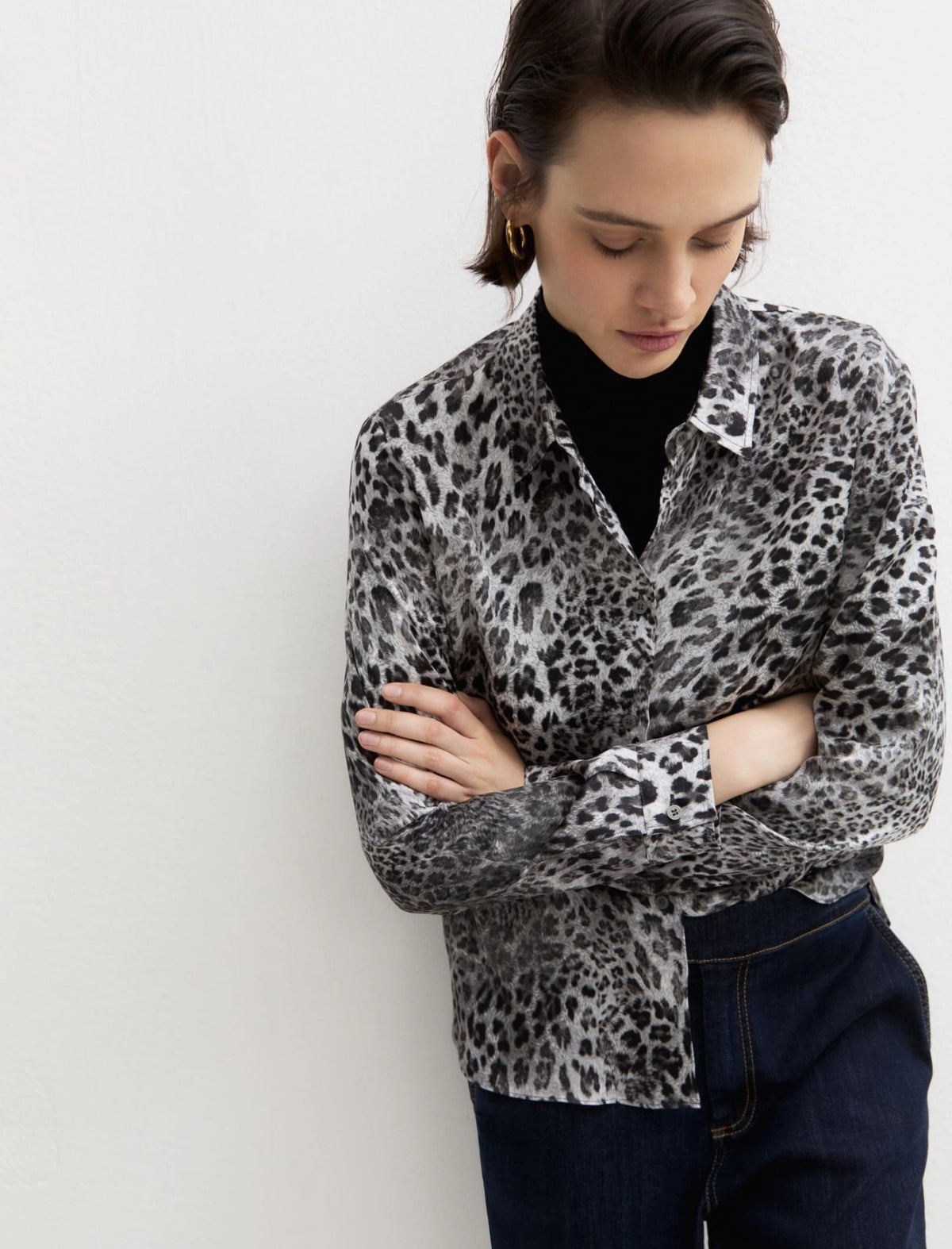 EMME MARELLA  Printed satin shirt