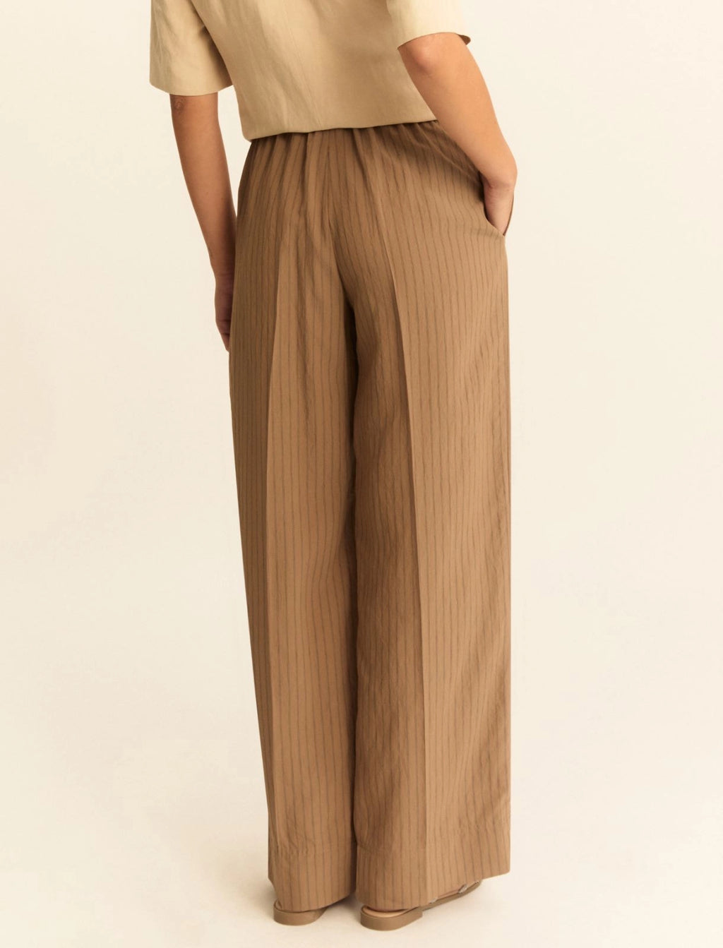 EMME MARELLA Straight-fit viscose-blend trousers