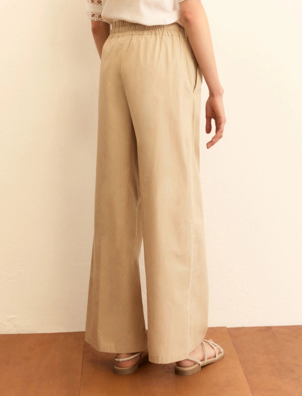 EMME MARELLA Poplin wide-leg trousers