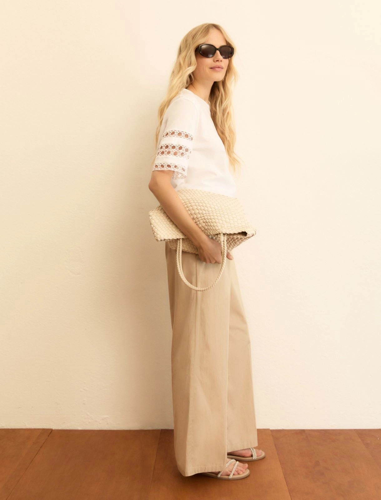 EMME MARELLA Poplin wide-leg trousers