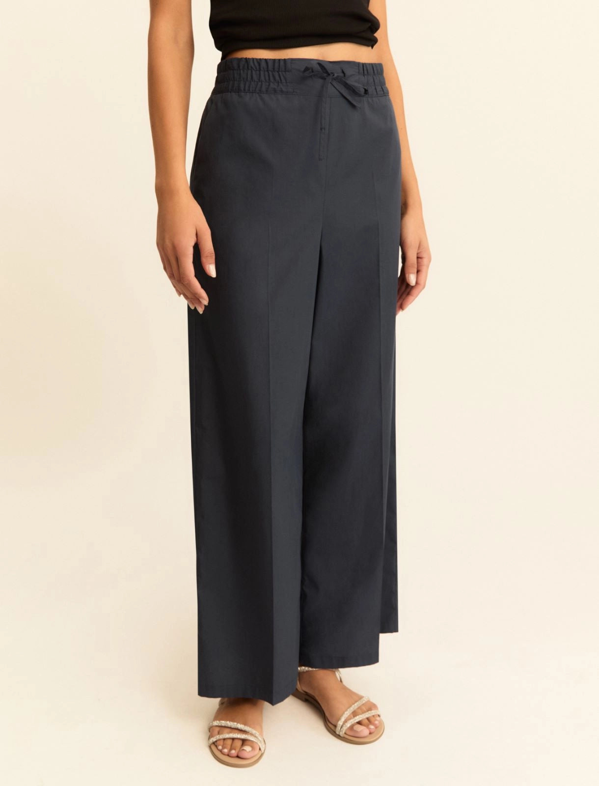 EMME MARELLA Poplin wide-leg trousers