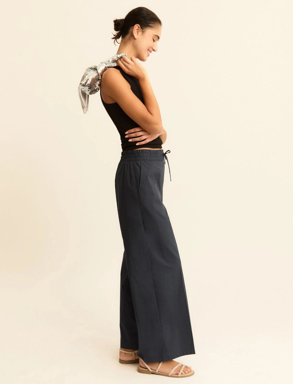 EMME MARELLA Poplin wide-leg trousers