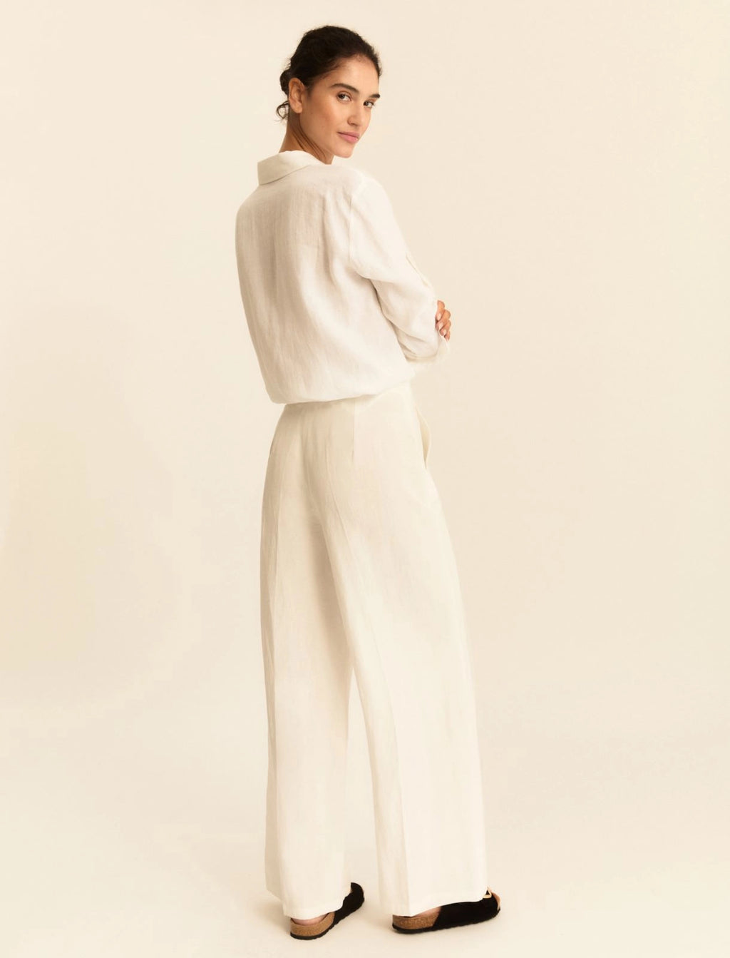 EMME MARELLA Flowing viscose and linen trousers