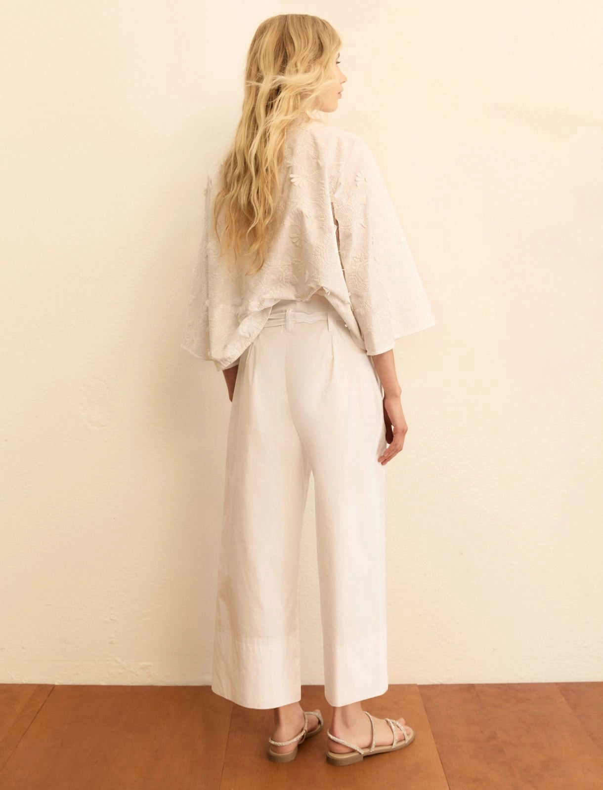 EMME MARELLA Belted poplin trousers