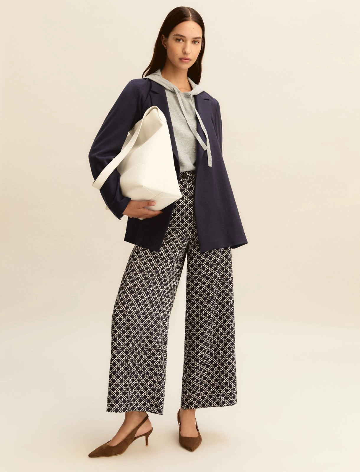 Twill trousers - NAVY