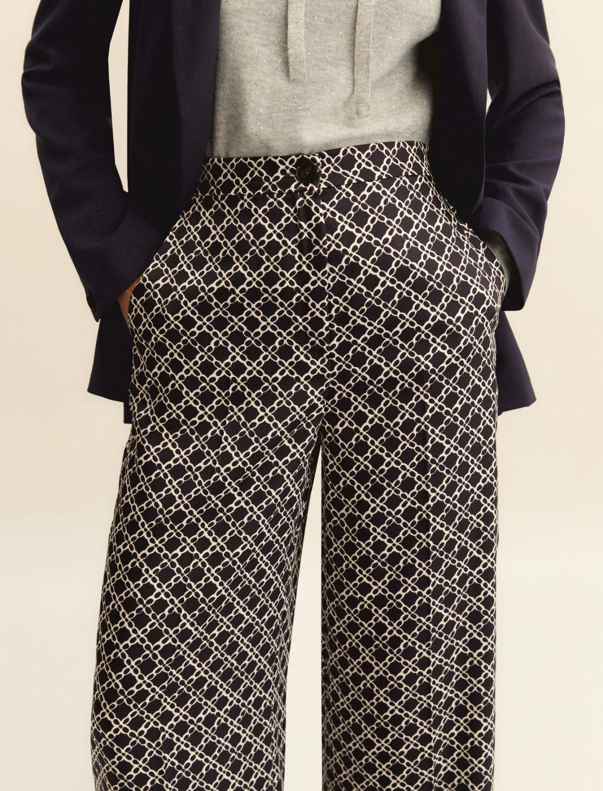 Twill trousers - NAVY
