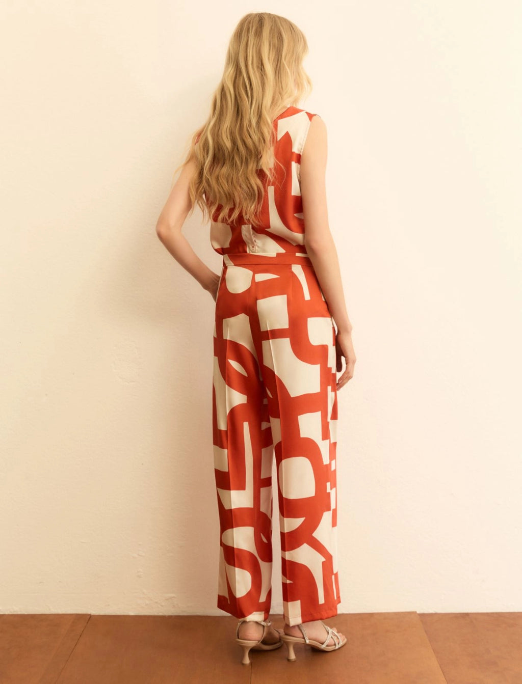 EMME MARELLA Printed twill trousers