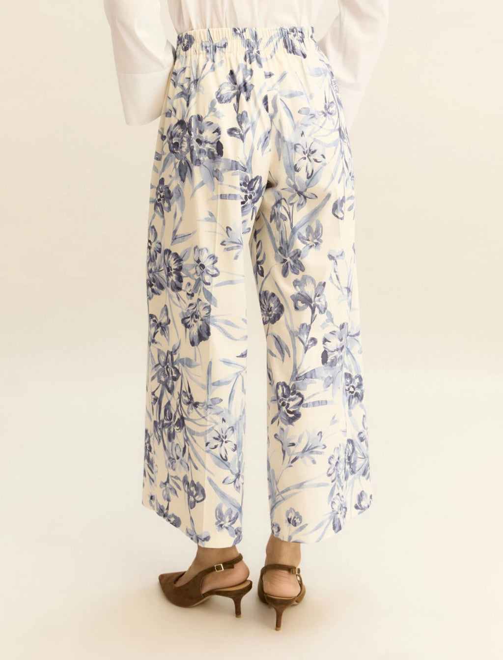 Stretch cotton trousers - LIGHT BLUE