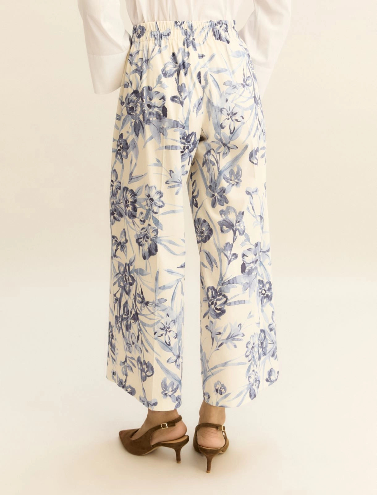 Stretch cotton trousers - LIGHT BLUE