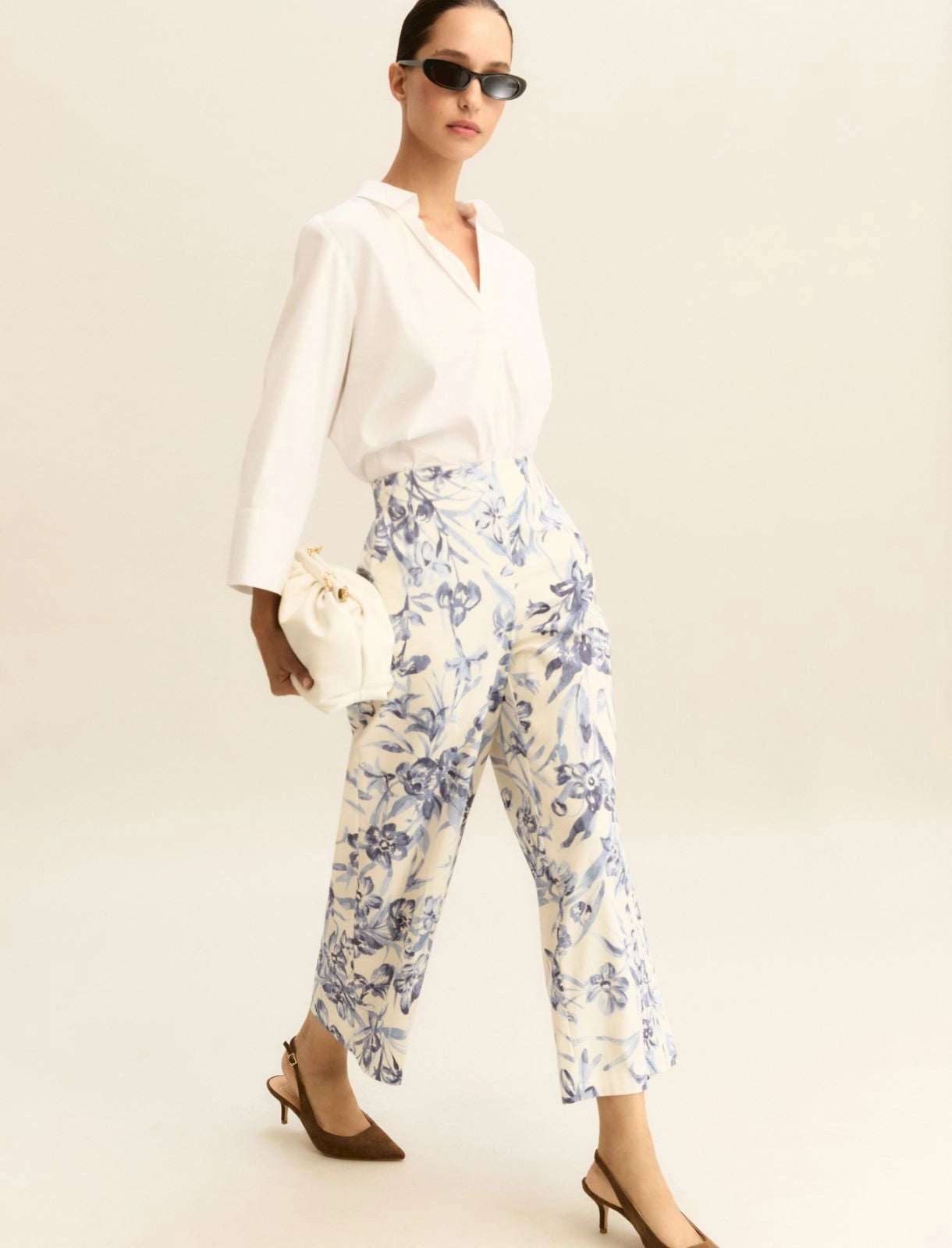 EMME MARELLA Stretch cotton trousers