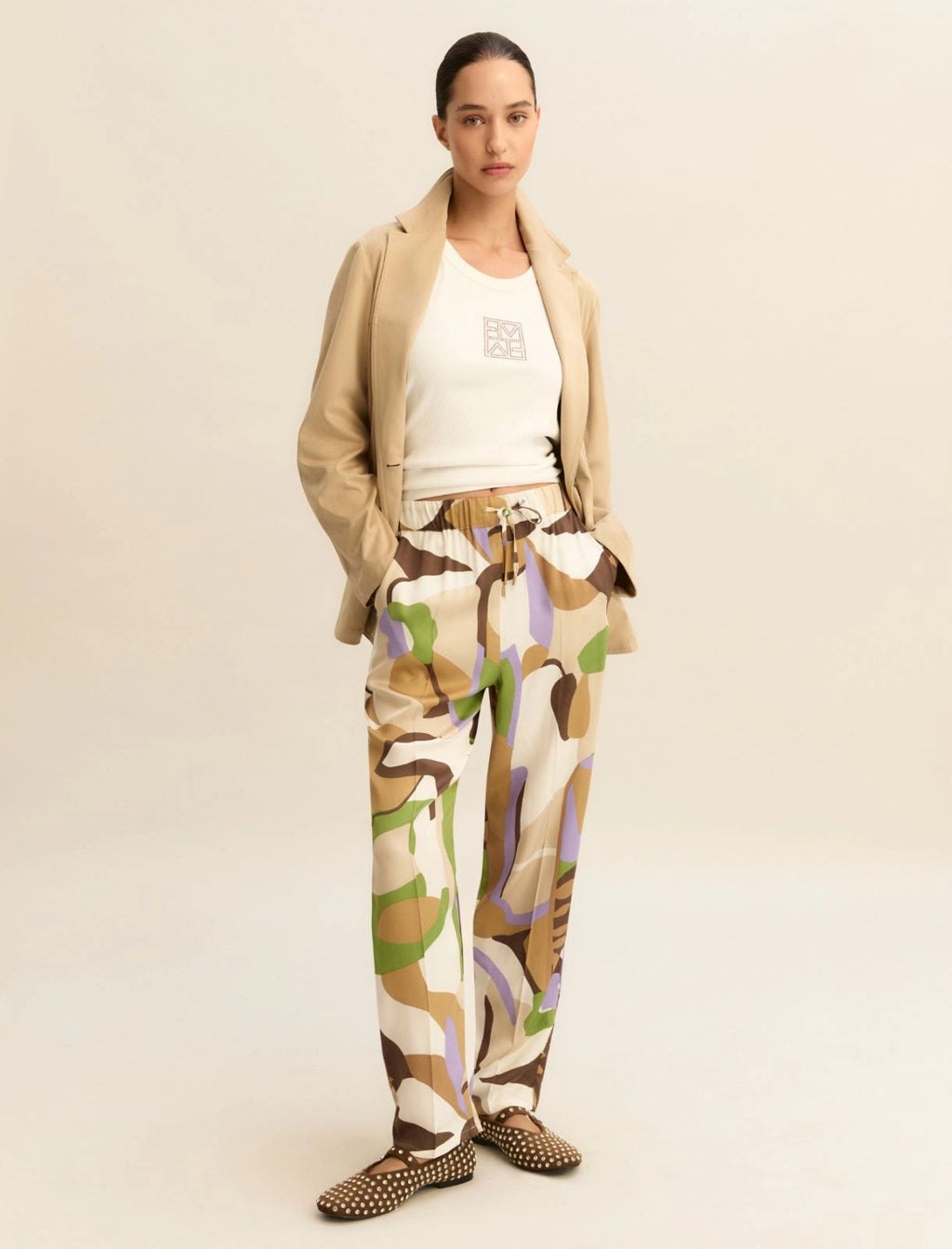 Twill joggers - SAND