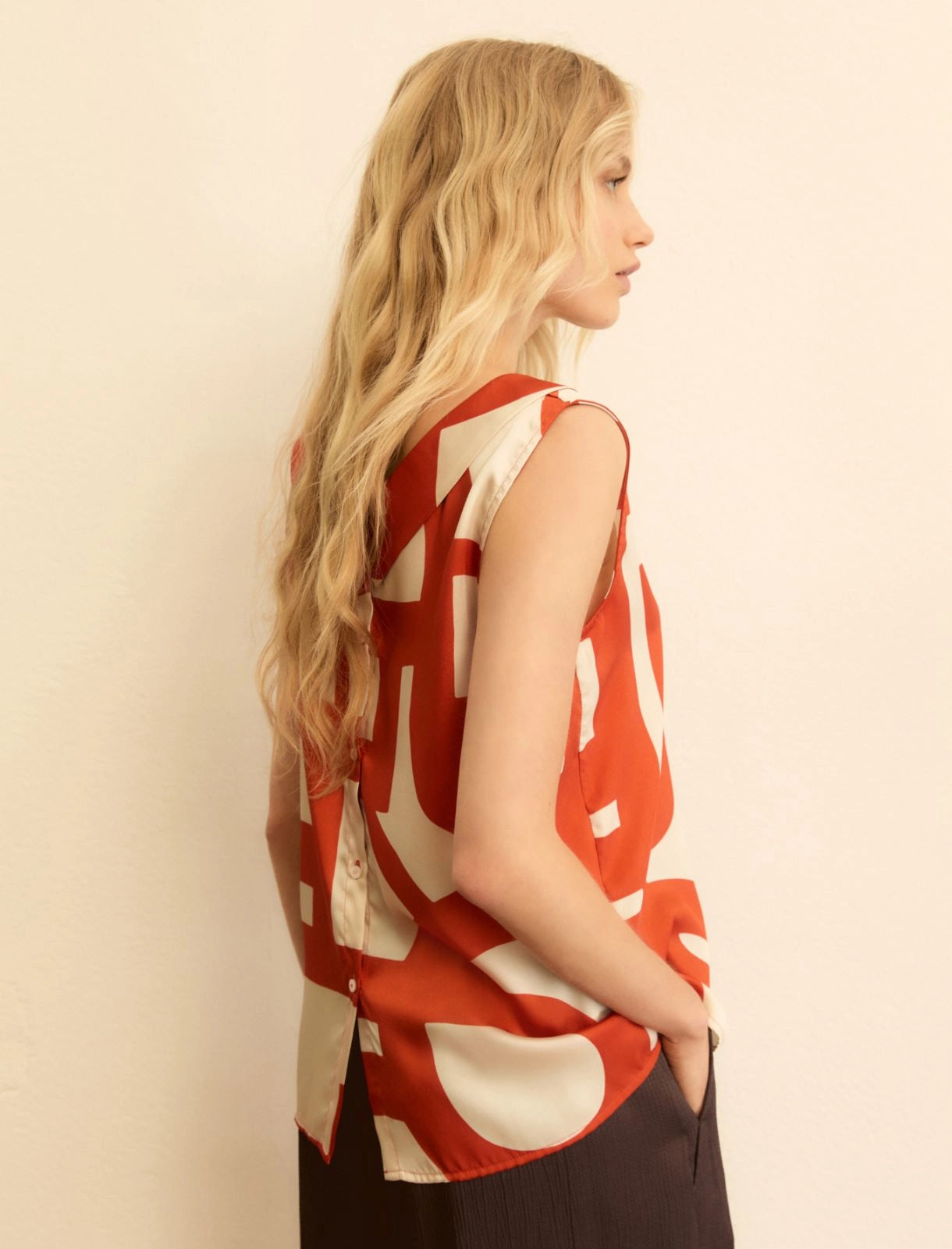 EMME MARELLA Sleeveless twill top