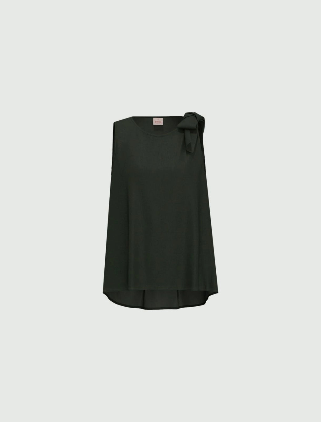 EMME MARELLA Bow-detail muslin top - DARK GREEN