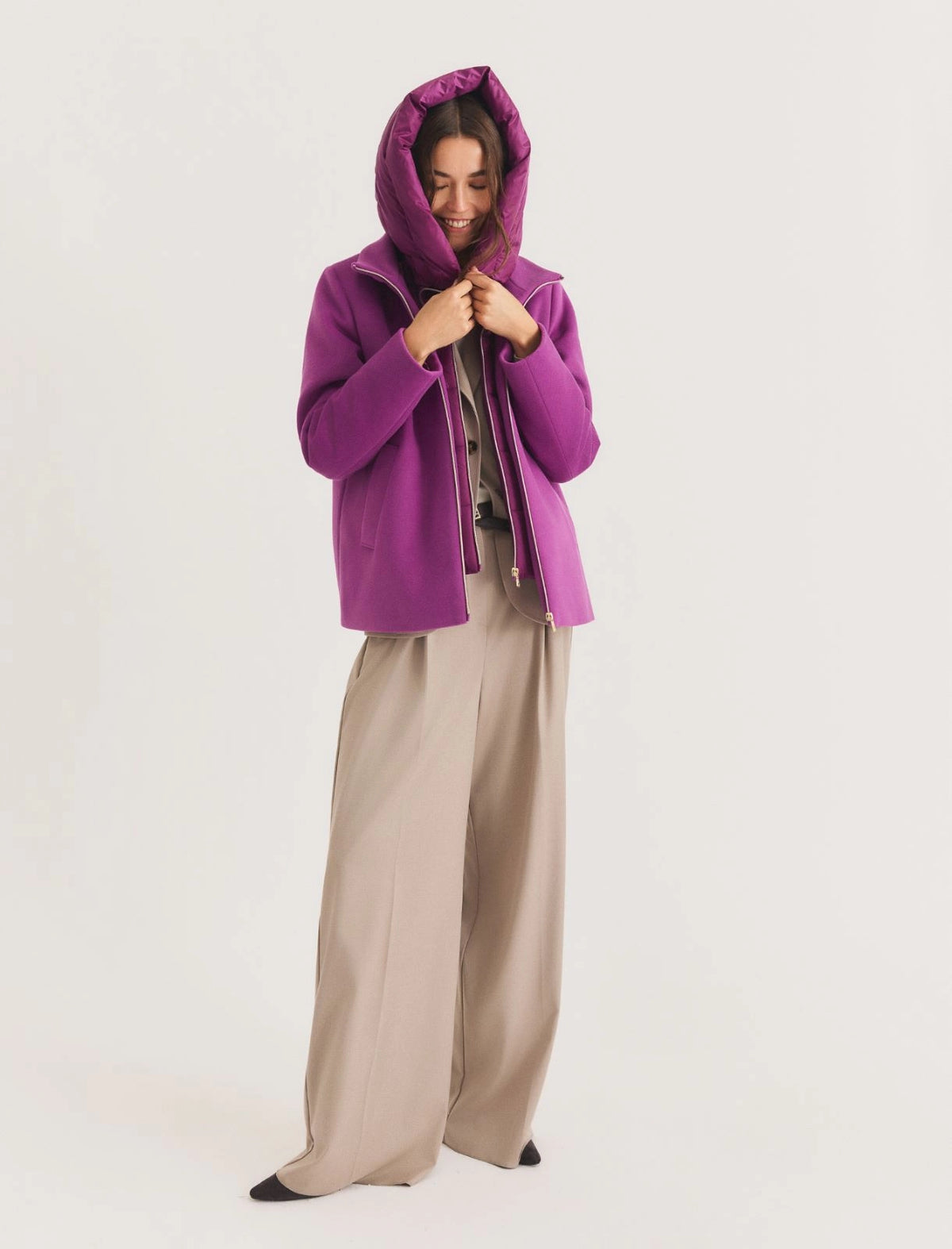 EMME MARELLA Padded soft-cloth jacket