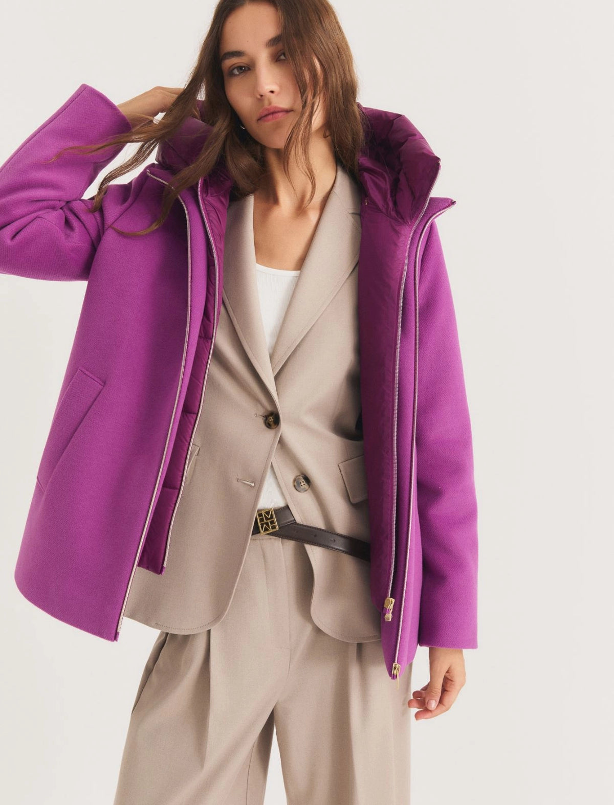 EMME MARELLA Padded soft-cloth jacket