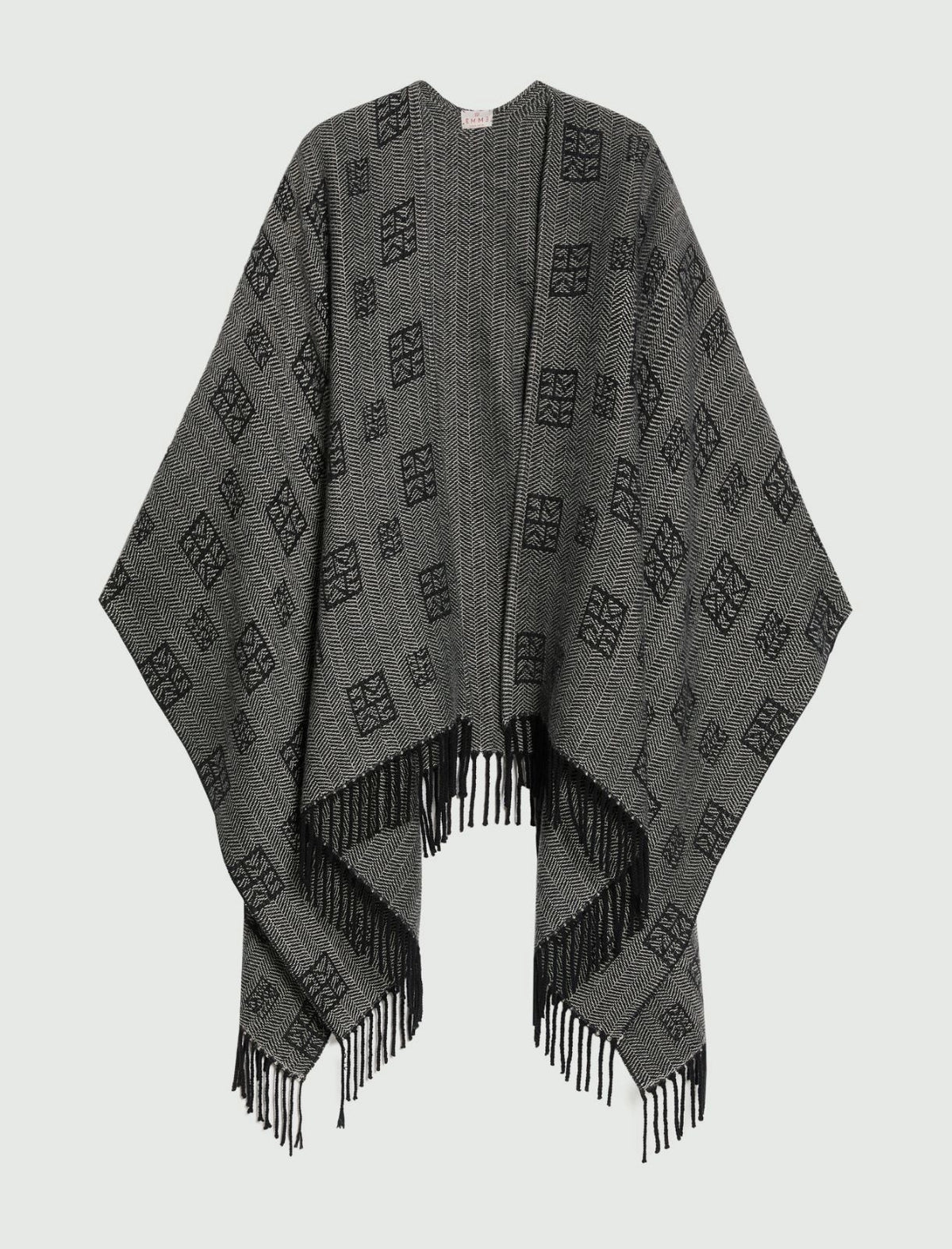 EMME MARELLA Fringed jacquard poncho