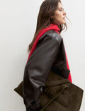 EMME MARELLA Oversized coated jersey bomber jacket