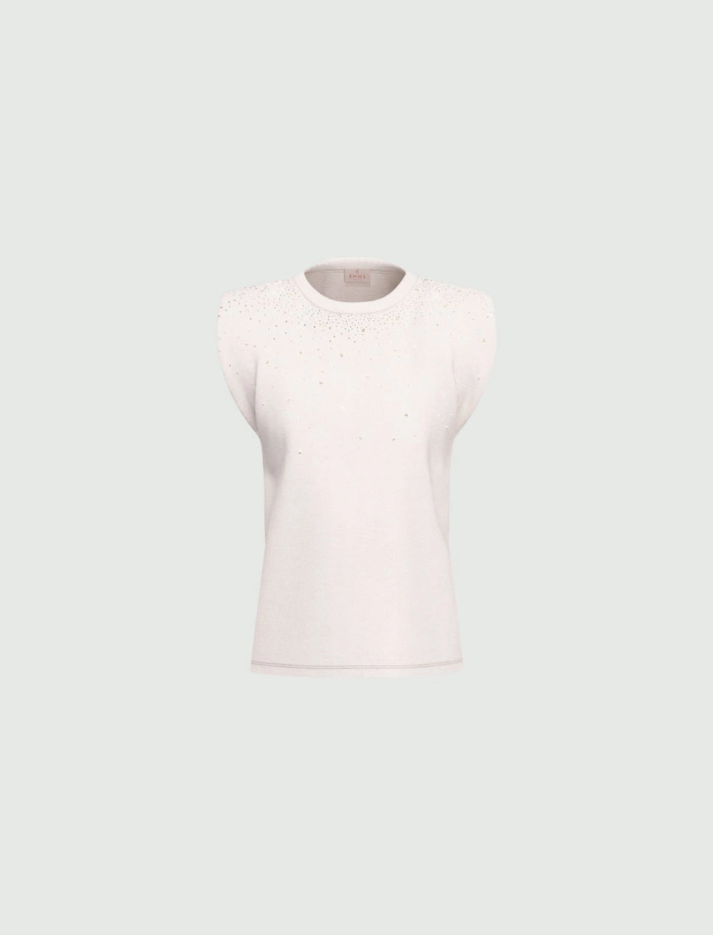 EMME MARELLA Crystal-adorned sleeveless T-shirt