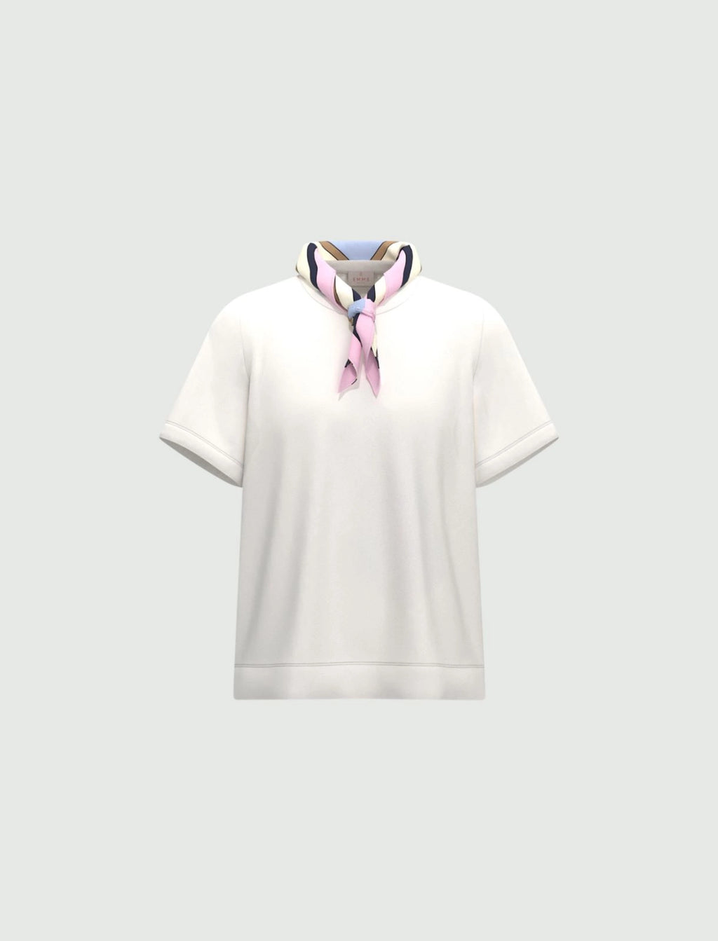 EMME MARELLA Jersey T-shirt with scarf detail