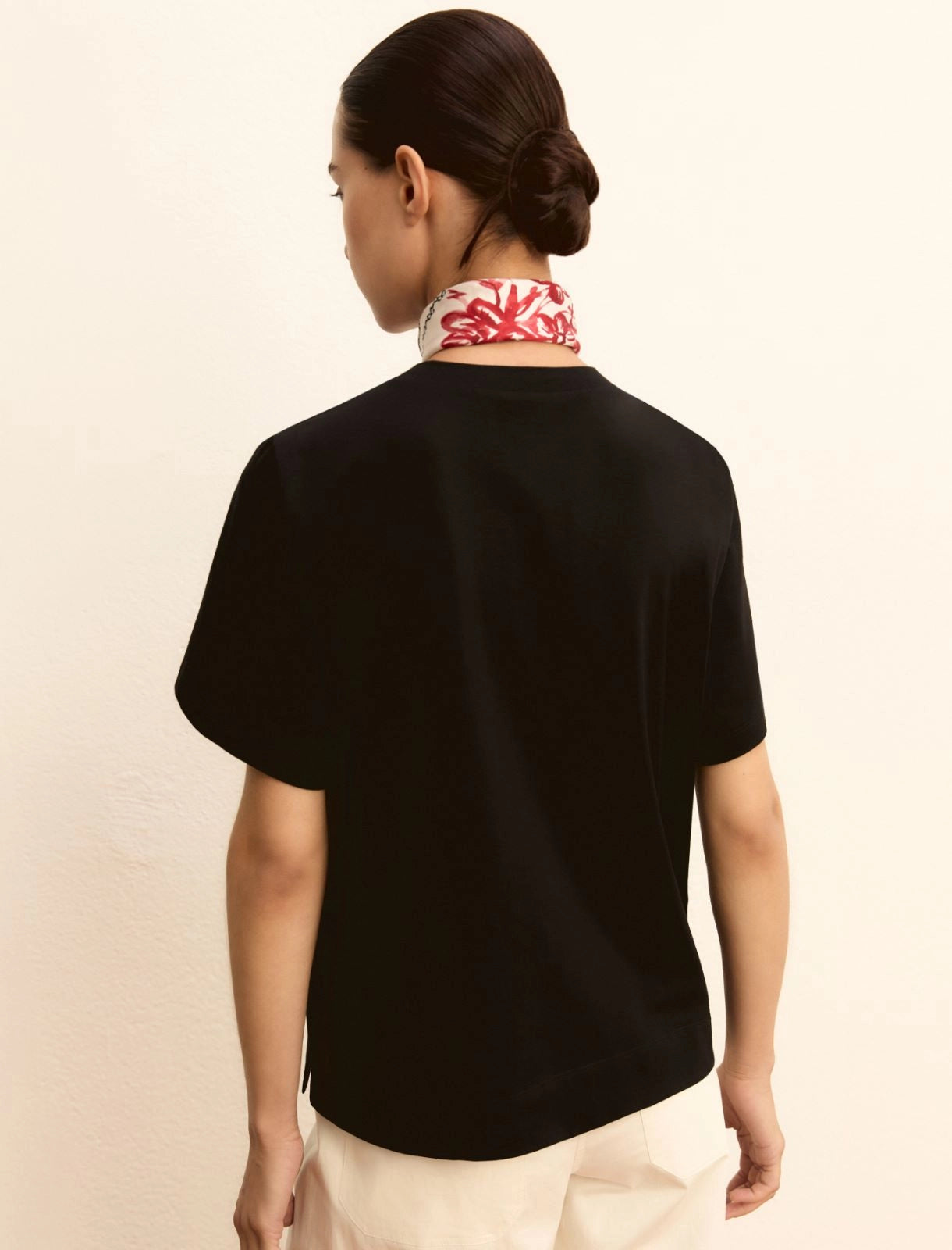 EMME MARELLA Jersey T-shirt with scarf detail
