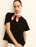 EMME MARELLA Jersey T-shirt with scarf detail