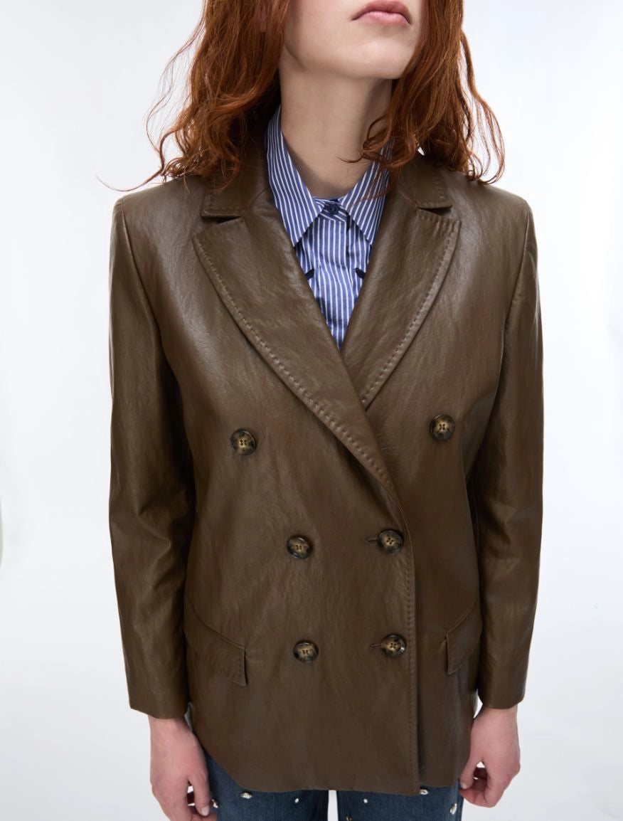 iBLUES Coated fabric blazer
